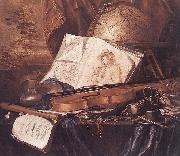 Pieter de Ring Still Life of Musical Instruments oil painting on canvas